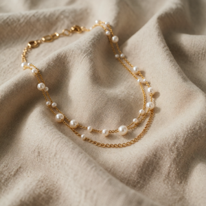 Pearl Pendant Necklace Featuring Lustrous Cream Pearls on Fine Chain