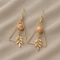 Contemporary Leaf Gold Earrings