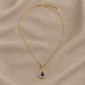 Halo Teardrop Pendant Necklace