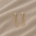 Double Zirconia Stud Earrings