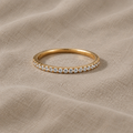 Luxe Zirconia Minimal Gold Ring