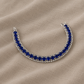 Blue Zirconia Tennis Silver Bracelet
