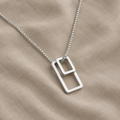 Geometric Rectangle Pendant Necklace