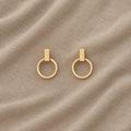 Sleek Round Stud Earrings