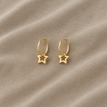 Star Gold Hoop Earrings