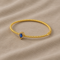 Crystal Zirconia Cuff Gold Bracelet