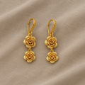 Golden Fleur Dangle Earrings