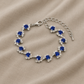 Blue Crystal Link Bracelet
