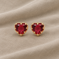 Heart Halo Stud Earrings