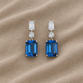 Lavish Blue Zirconia Drop Earrings