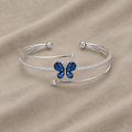 Butterfly Silver Cuff Bracelet