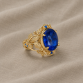 Leaf Vine Crystal Ring