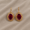 Scarlet Zircon Statement Earrings