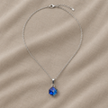 Iconic Crystal Blue Pendant Necklace