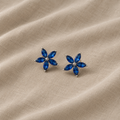 Floral Zirconia Stud Earrings