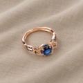 Vintage Round Sapphire Gold Ring