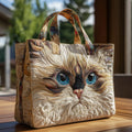 Craftsman Bag - White Cat with Blue Eyes