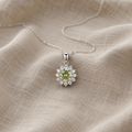 Blue-Green Moissanite Snowflake Pendant