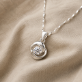 Silver Moissanite Pendant Necklace