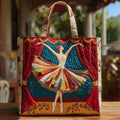 Embroidered bag - elegant ballet dancer