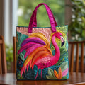 Fluffy Bag - Rainbow Flamingo