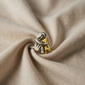 Ring with woman and gold-coloured dog motif