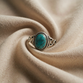 Timelessly Beautiful Oval Turquoise Ring in Silver