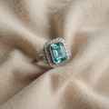 Aquamarine Crystal Ring