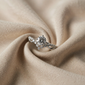 Aurora white gold ring with cubic zirconia
