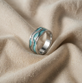 Aurora ring with blue wave texture