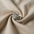 Azurite stone silver ring