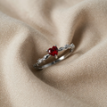 Coral Love Ring | White Gold
