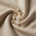 Pearl Earrings Trio Rings