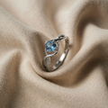 Luxurious silver-coloured Ring for women