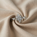 Twisted Zircon Ring in White Gold