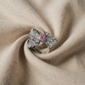 Sparkling Flower Petal Ring