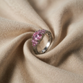 Sparkling Pink Synthetic Zircon Ring