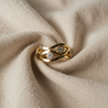 Classic Two-Tone Crystal Ring