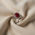 Classic Ruby Ring | White Gold