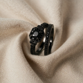 Crystal Luxe Onyx Ring