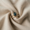 Crystal Blue Shimmer Ring Set