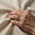Flower Heart - Ring and Ring Set | Gold