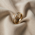 Gold Eternity Crystal Ring