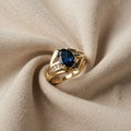 GOLD AND BLUE MAJESTIC RING
