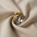 GOLDEN RING IN GEOMETRIC SHAPE