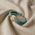 Handmade bracelet with turquoise stone on a tree of life