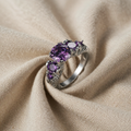LAVENDER RING with White Coating