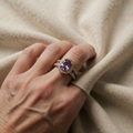 Odelia Violet Lumina Ring | Rose Gold