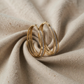 Retro Gold Ring Earrings