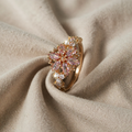 Pink and Gold Glitter Ring